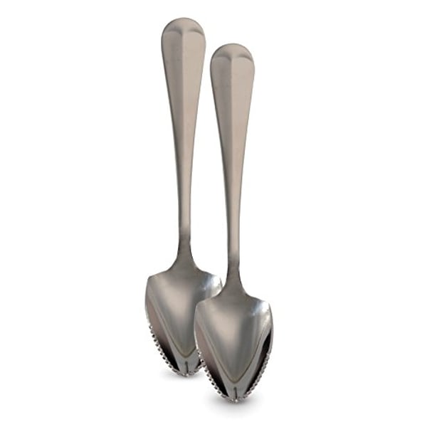 Hic Harold Import Co. Grapefruit Dessert Spoons With Pointed Tip And Serrated Edge (Set Of 2), 6 Hic Harold Import Co. Grapefruit Dessert Spoons With Pointed Tip And Serrated Edge (Set Of 2), 6