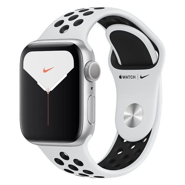 Apple Watch Series 5 GPS 40mm Silver Aluminium Case with Pure Platinum/Black Nike Sport Band Apple Watch Series 5 GPS 40mm Silver Aluminium Case with Pure Platinum/Black Nike Sport Band