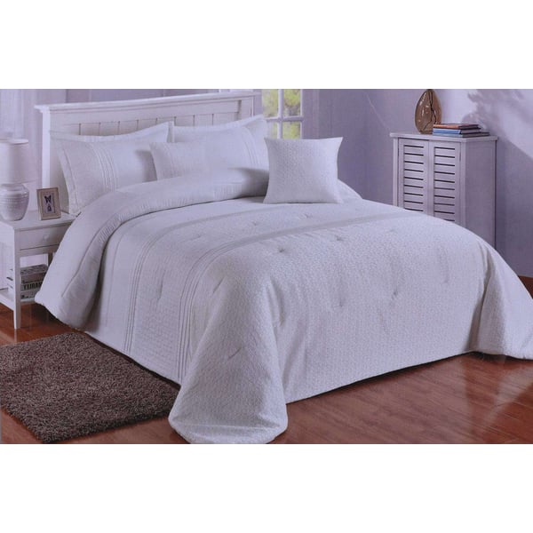 Buy Pan Emirates Klarheen 5pcs Comforter Set White Online in UAE