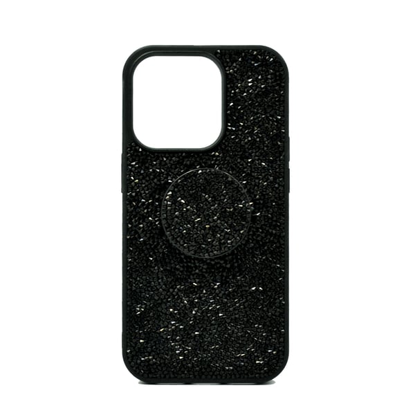 Isafe Bling Pop Up Hard Cover For iPhone 14 Pro Black Isafe Bling Pop Up Hard Cover For iPhone 14 Pro Black