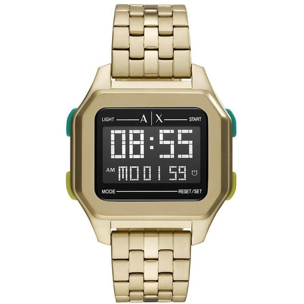 Armani Exchange Shell Gold Stainless Steel Digital Men Watch AX2950