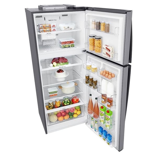 LG Refrigerator Double Door, 470 Litres, Inverter Linear Compressor, DoorCooling+, Multi Air Flow - GR-C619HLCU