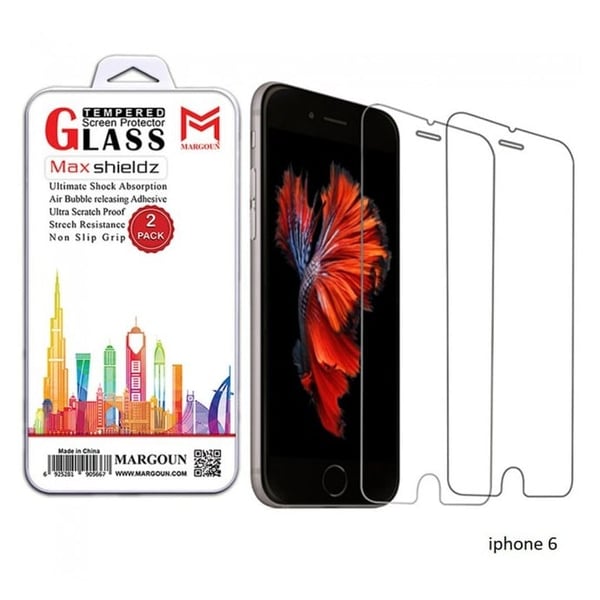 Margoun iPhone 6 And 6s Tempered Glass 2pack Max Shieldz