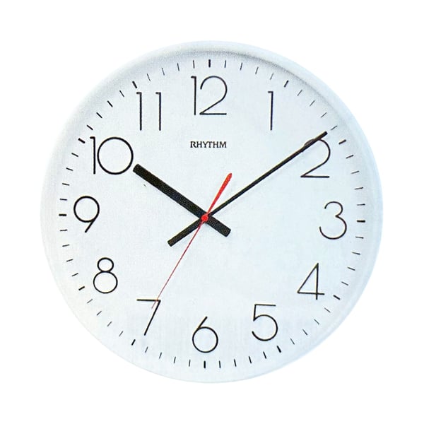 Buy Rhythm Wall Clock CMG602NR03 Analog White Dial White Case Online in