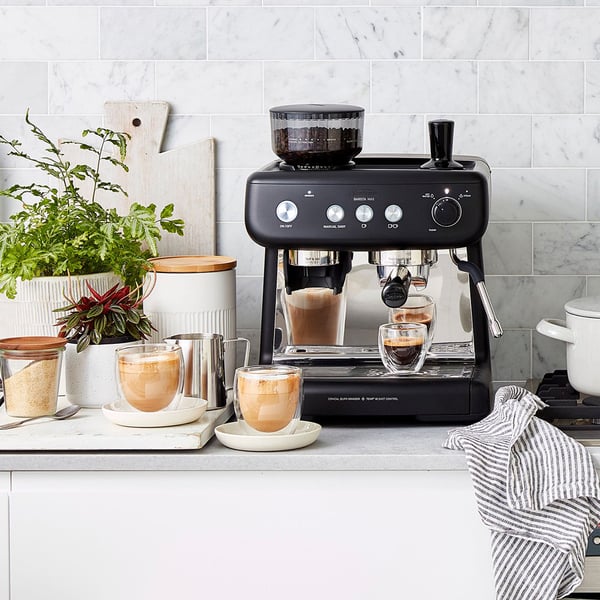 Sunbeam Em5300k Barista Max Coffee Machine | Automatic Espresso, Latte & Cappuccino Coffee Maker With Integrated Bean Grinder & Steam Milk Frother | 15 Bar Italian Pump | Black