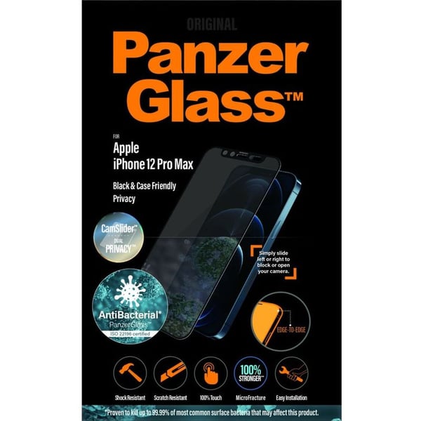 Panzerglass Camslider Privacy Screen Protector Black iPhone 12 Pro Max