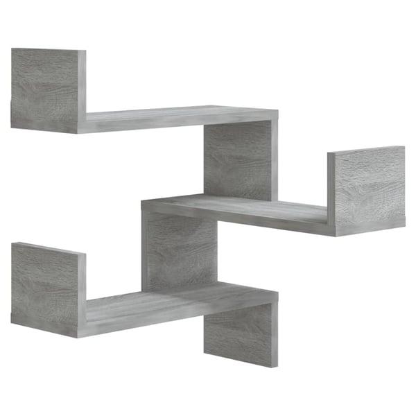 Vidaxl Wall Corner Shelf Grey Sonoma 40x40x50 Cm Engineered Wood