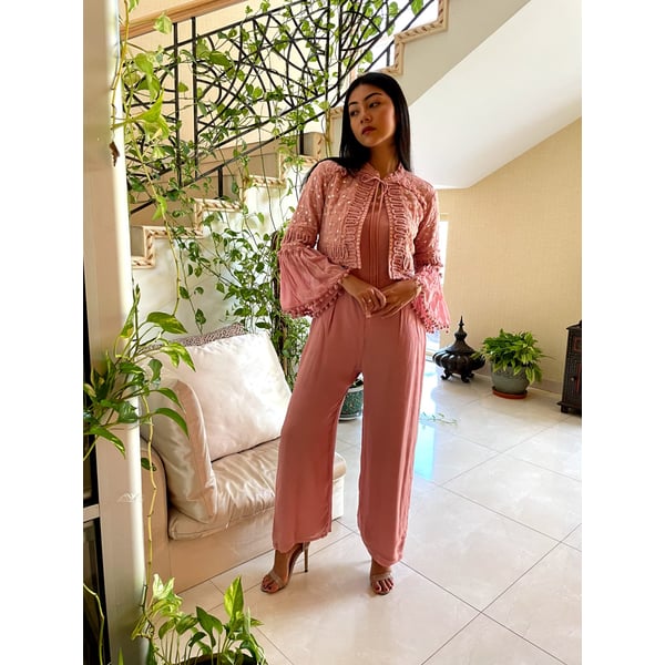 Bebe best sale pink jumpsuit