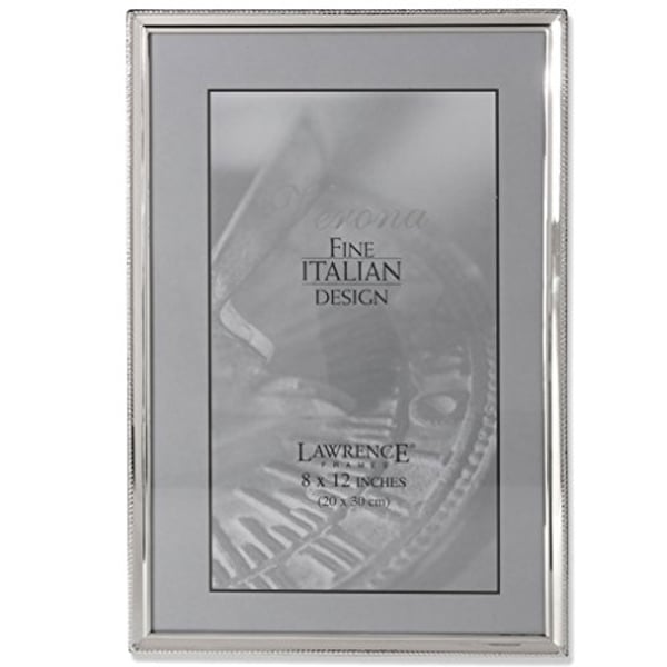 Lawrence Frames Polished Silver Plate Picture Frame, Bead Border Design, 8 By 12-Inch Lawrence Frames Polished Silver Plate Picture Frame, Bead Border Design, 8 By 12-Inch