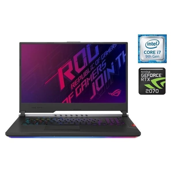 Asus ROG Strix SCAR III G731GW-H6280T Gaming Laptop - Core i7 2.6GHz 16GB 1TB 8GB 17.3inch FHD Black English/Arabic Keyboard
