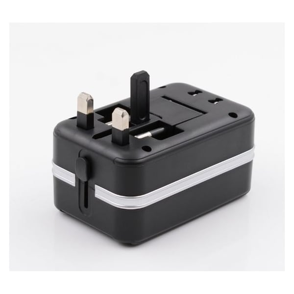 Eklasse Universal Travel Adapter 2 USB 2.1A Black Eklasse Universal Travel Adapter 2 USB 2.1A Black