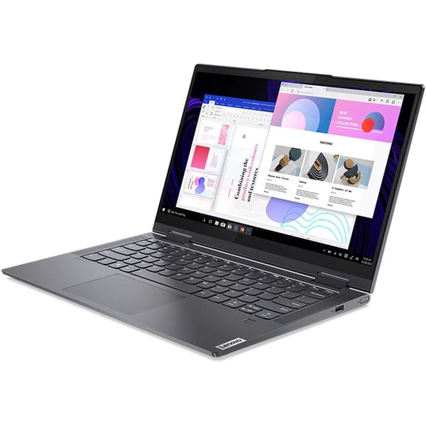 Lenovo Yoga 7 82BH00JXAX 2 in 1 Laptop - Core i7 2.80GHz 16GB 1TB Shared Win11Home FHD 14inch Slate Grey English/Arabic Keyboard