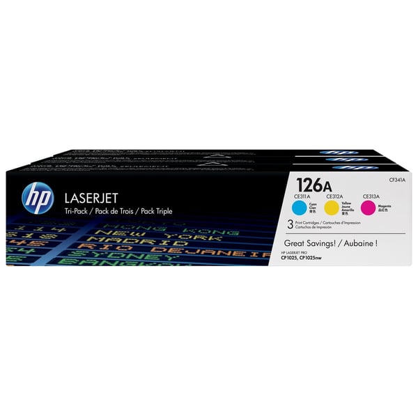 HP 126A CF341A Tricolor Pack Laserjet Toner Cartridge