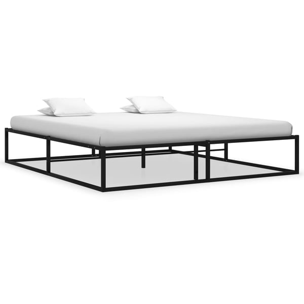 vidaXL Bed Frame Black Metal 160x200 cm vidaXL Bed Frame Black Metal 160x200 cm