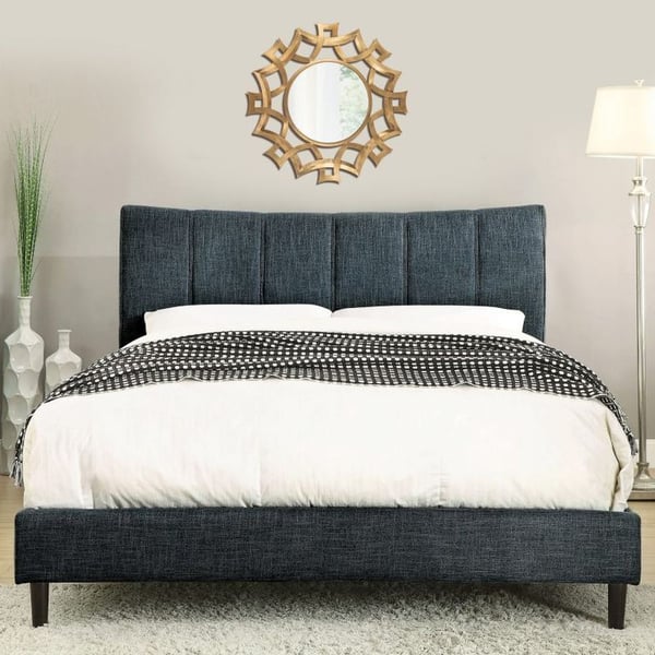 Buy Dusi Platform Bed Dark Blue Super King Size With