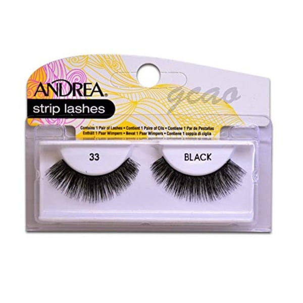 Andrea False Eyelashes Strip Lash Style 33, Black Andrea False Eyelashes Strip Lash Style 33, Black
