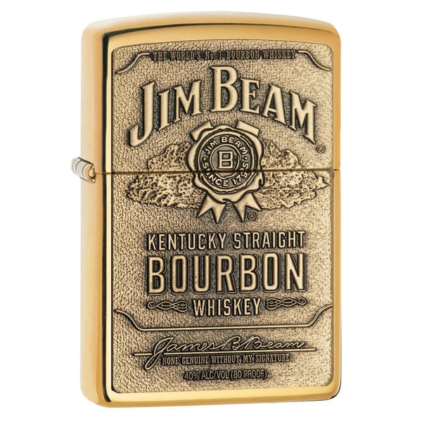 Zippo 254bjb.929 Jim Beam Bourbon Emblem Brass Lighter Zippo 254bjb.929 Jim Beam Bourbon Emblem Brass Lighter