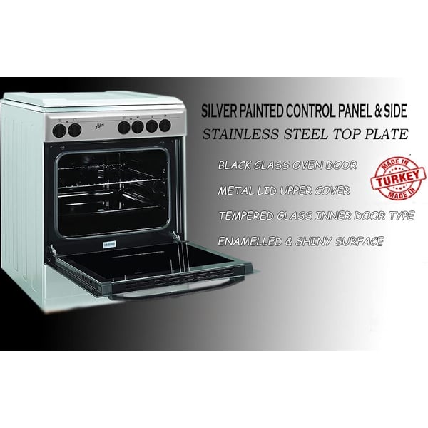 Buy Milton Electric Cooking Range 4 Burner Hot Plates With Oven Silver