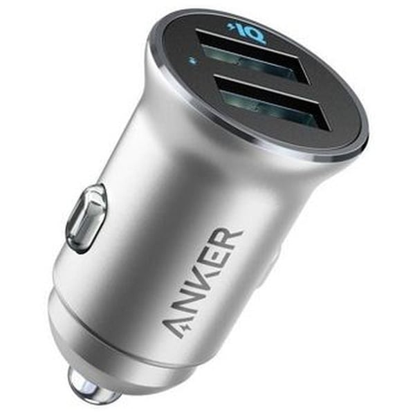 Anker Dual USB Port Car Charger Silver Anker Dual USB Port Car Charger Silver