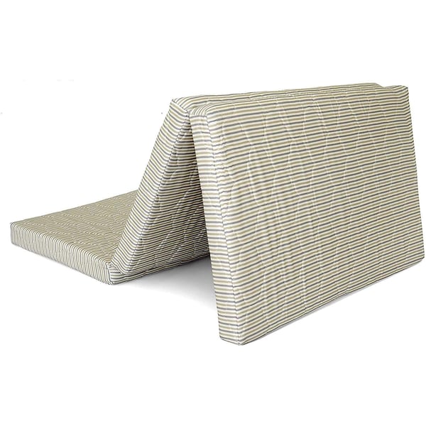 Home Canvas Folding Foam Mattress with Storage Bag Carry Case Twin (180cm x 90cm x 7cm)