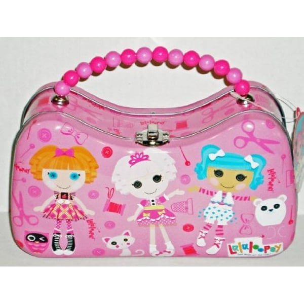MGA Entertainment Lalaloopsy Pink Scoop Purse Tin With Beaded Handle