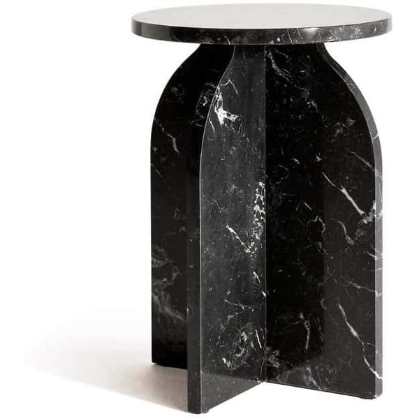 Lamac Crafts - Plus Design Marble Side Table - Black Marquina Lamac Crafts - Plus Design Marble Side Table - Black Marquina