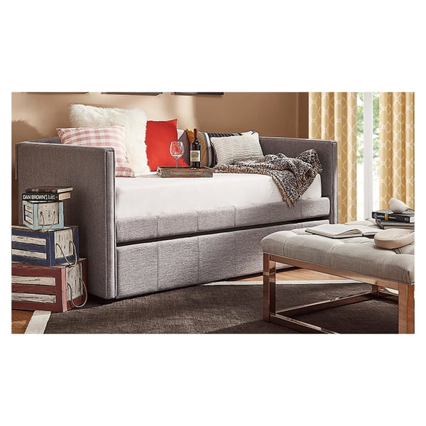 Shelter Arm Daybed and Trundle Day Bed only Grey