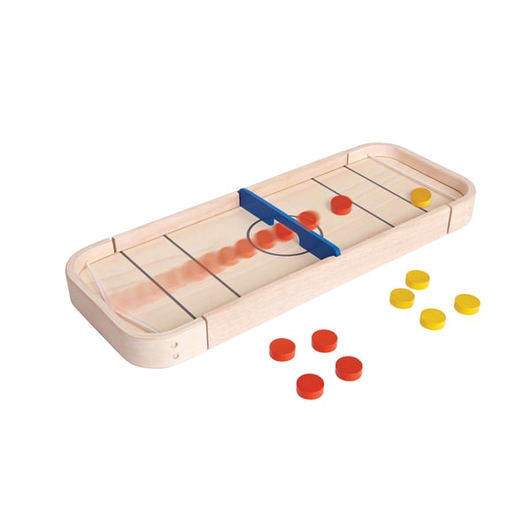 PlanToys Wooden 2-In-1 Shuffleboard-Game