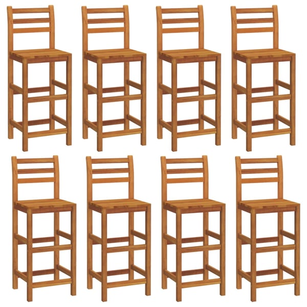 vidaXL Bar Stools 8 pcs Solid Wood Acacia vidaXL Bar Stools 8 pcs Solid Wood Acacia