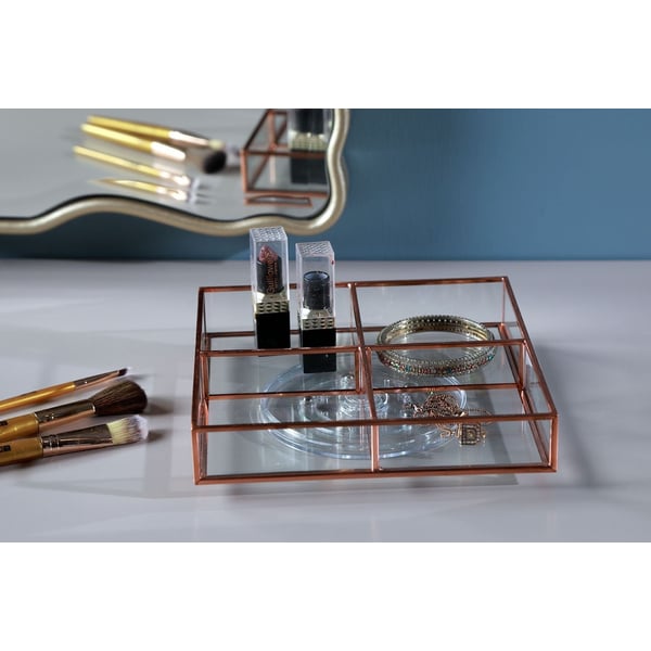 Stationary Tray Organizer Rose Gold 20x20x4cm Stationary Tray Organizer Rose Gold 20x20x4cm