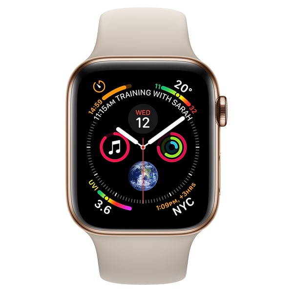 Buy Apple Watch Series 4 GPS Cellular 40mm Gold Stainless Steel Case With Stone Sport Band Online in UAE Sharaf DG