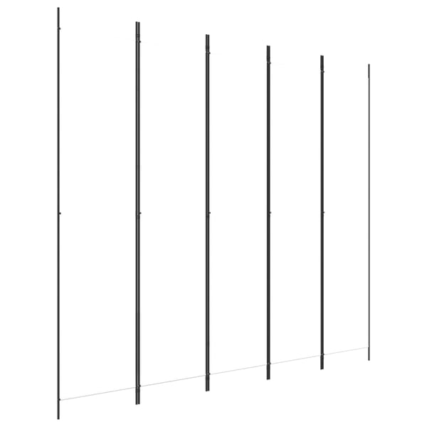 vidaXL 5-Panel Room Divider White 250x220 cm Fabric