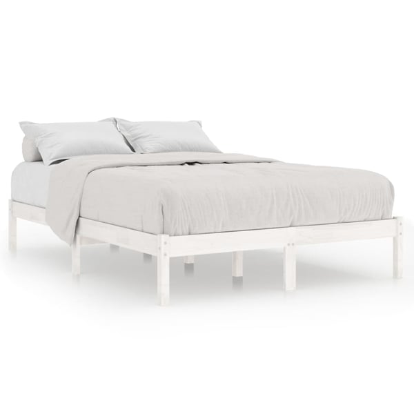 Vidaxl Bed Frame White Solid Pinewood 180x200 Cm 6ft Super King Uk