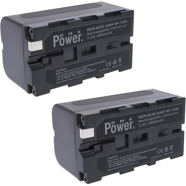 Dmk Power 2pcs Np-f750 Battery 4800mah For Led Video Light And Monitor Only (not For Cameras)