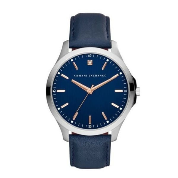 Armani Exchange Blue Leather Men Watch AX2406