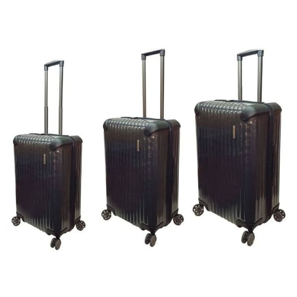 Highflyer T1000 Trolley Luggage Bag Black 3pc Set TH1000PPC3PC