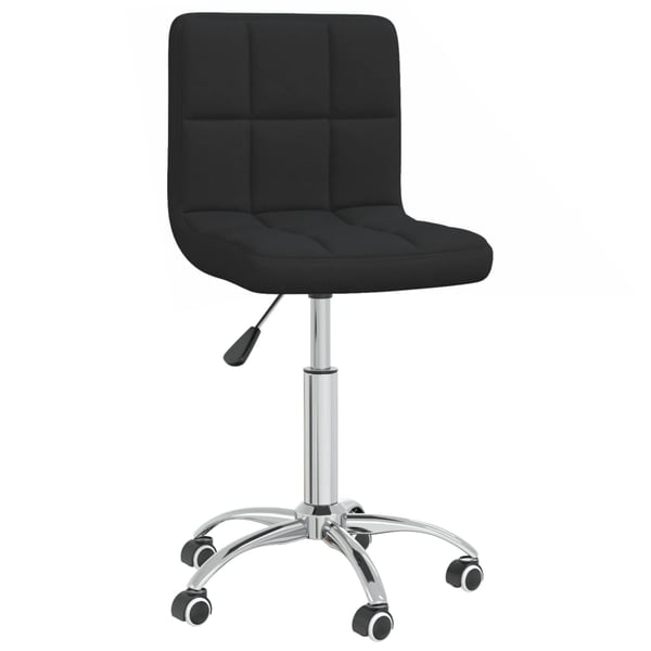 Vidaxl Swivel Office Chair Black Fabric