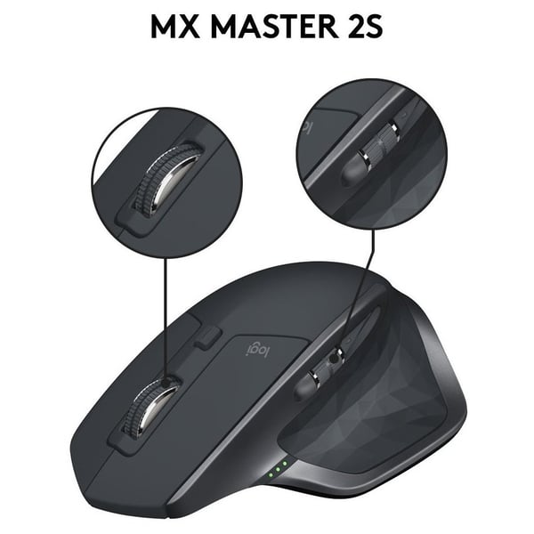 Logitech MX Master 2S Wireless Mouse 2.4GHZ Graphite 910005139