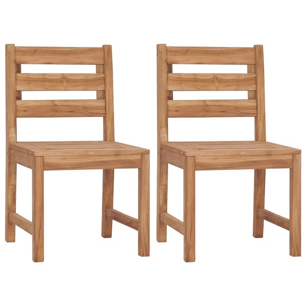 Vidaxl Garden Chairs 2 Pcs Solid Teak Wood