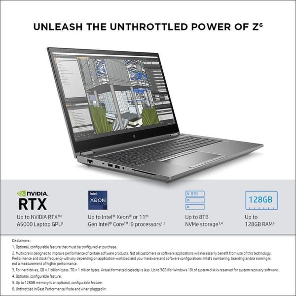 HP Zbook Fury 15 G8 Laptop 15.6inch FHD, Core i7 2.50GHz 32GB RAM, 1TB SSD, 6GB NVIDIA RTX️ A3000, Win10Pro, Silver, Eng-Ar Keyboard (314K3EA) HP Zbook Fury 15 G8 Laptop 15.6inch FHD, Core i7 2.50GHz 32GB RAM, 1TB SSD, 6GB NVIDIA RTX️ A3000, Win10Pro, Silver, Eng-Ar Keyboard (314K3EA)