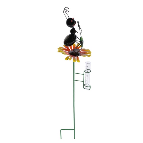 Black Ant Metal Rainfall Measurer Décor