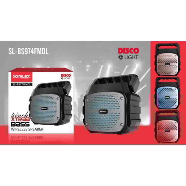 سونليكس SL-bs974fmdl ديسكو لايت إكسترا بيس سماعة بلوتوث