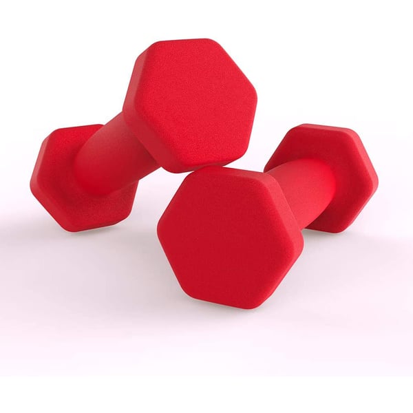 H Pro Vinyl Dumbbell Pair Non-slip| Hexagon Shape Set For Men & Women| (2 X 4 Kg)