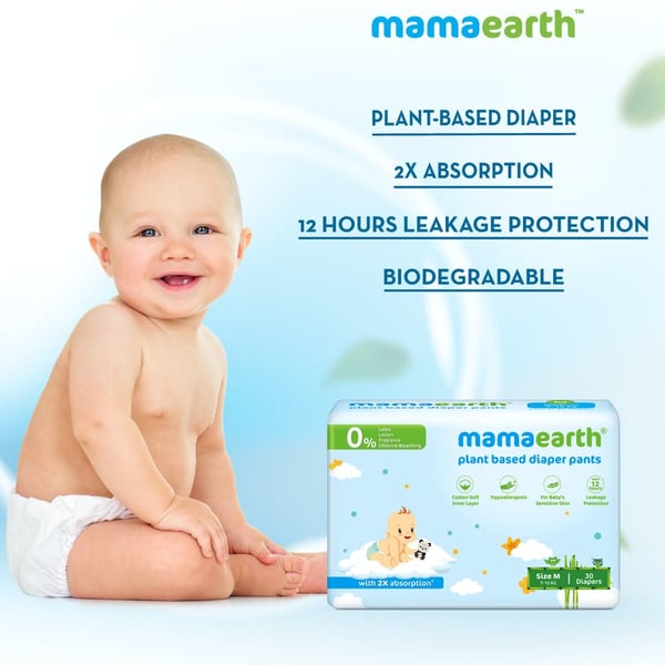 Mamaearth Plant Based Diaper Pants (size M 7-12 Kg) (30 Diapers)