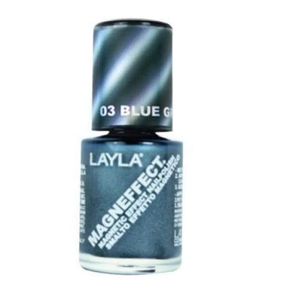 Layla Magneffect Nail Polish Blue Gray Flow 003