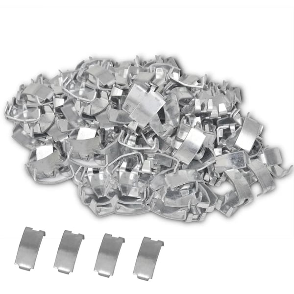 Vidaxl 500 Dovetail Clips For Nato Razor Wire Galvanised Steel