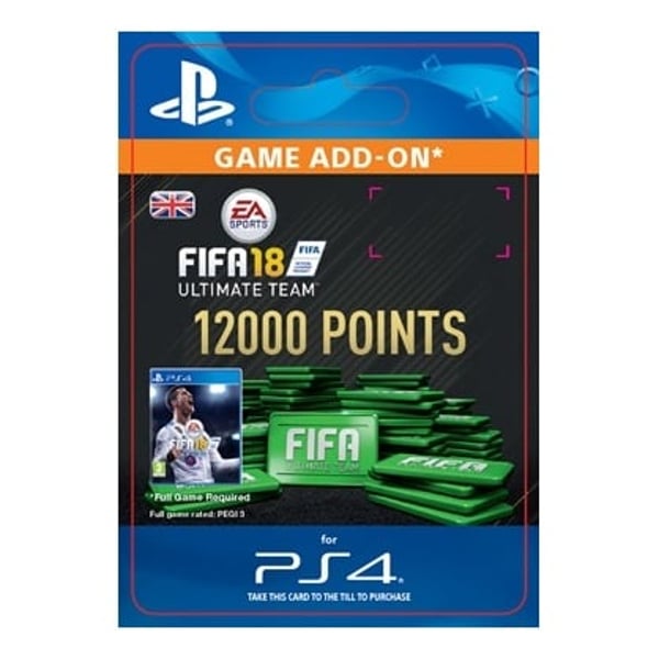 Sony SCEEXXS0033160 FIFA 18 Ultimate Team 12000 Points (*T&C Apply)