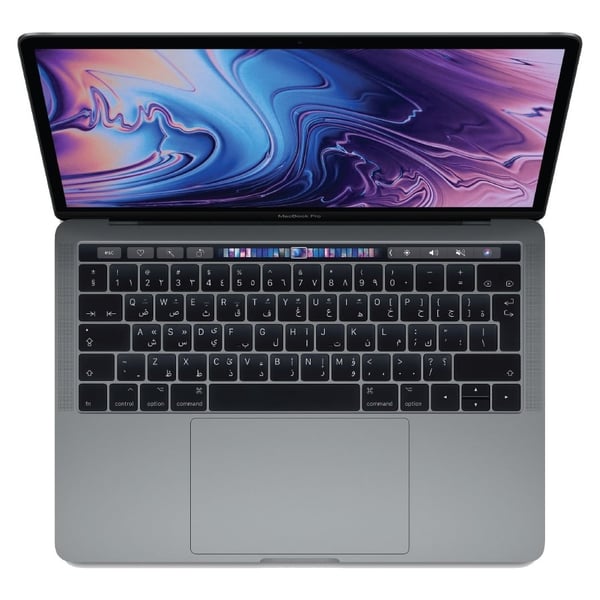 MacBook Pro 13-inch with Touch Bar and Touch ID (2018) - Core i5 2.3GHz 8GB 256GB Shared Space Grey English/Arabic Keyboard - Middle East Version