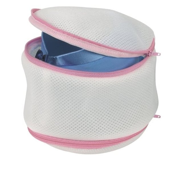 Buy Household Essentials 124 Laundry Bra Wash Bag, 2 Sided Protection For  Lingerie, White With Pink Trim Online in UAE