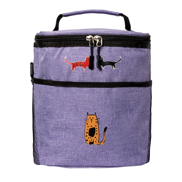 Buy Biggdesign Cats Insulated Lunch Bag, Purple Online in UAE Sharaf DG